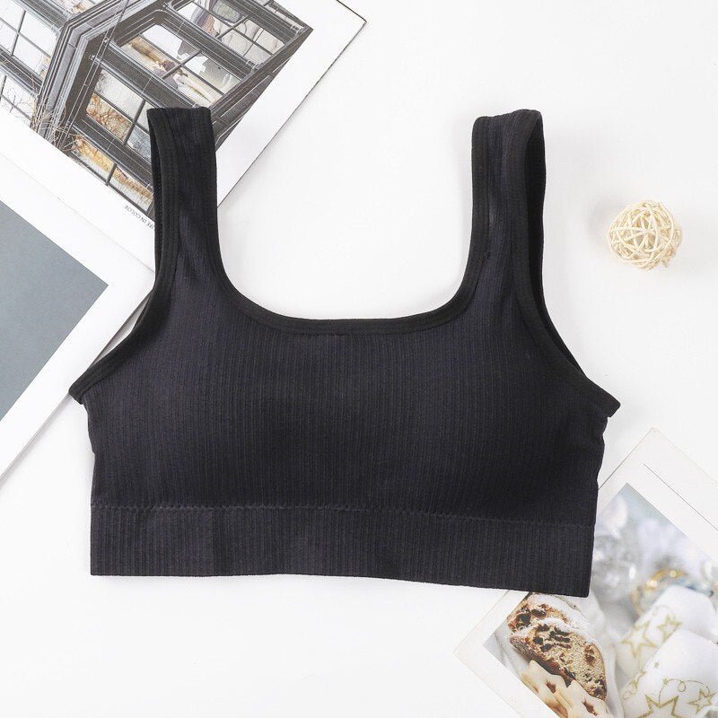 Women Tank Tops Streetwear Push Up Cropped Top for Female Lounge Solid Color Casual Sexy Lingerie Fashion Wirefree Camisole