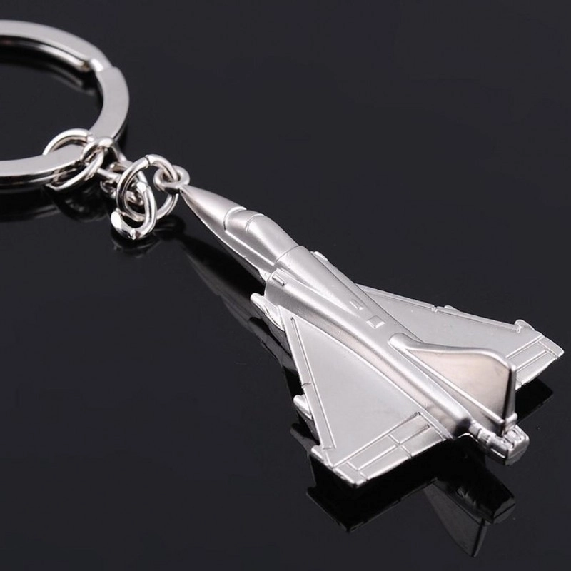 Modern Style Artistic Airplane Metal Unisex Bag Pendant Keychain