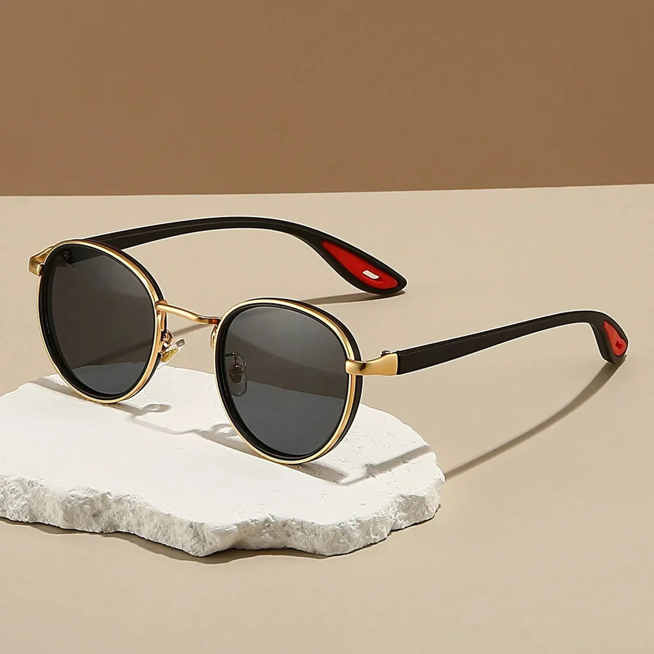 Men's Round Metal Sunglasses &ndash; UV400 Retro Everyday Shades