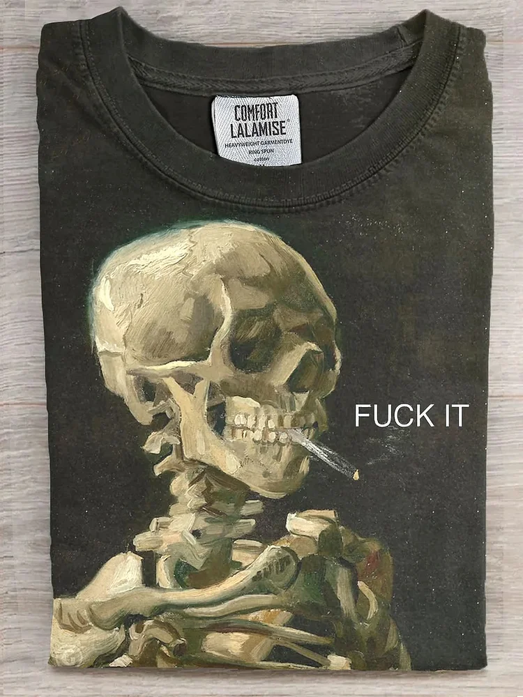Teecade Teecade  Skull Fuck It T-shirt