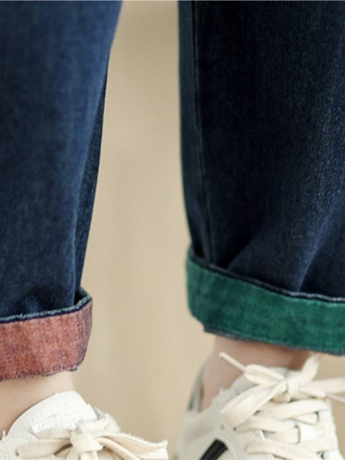 Women Half Sleeve V-neck Solid Color Dress