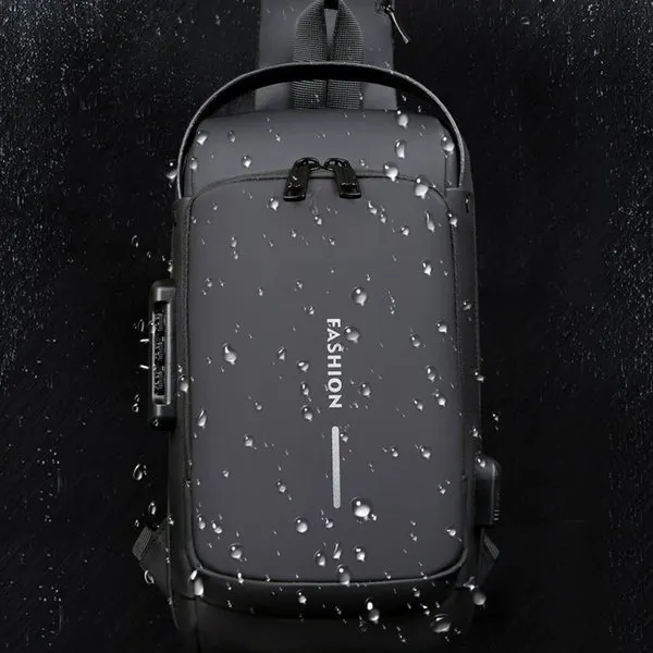 USB Charging Sport Sling Anti-theft Shoulder Bag