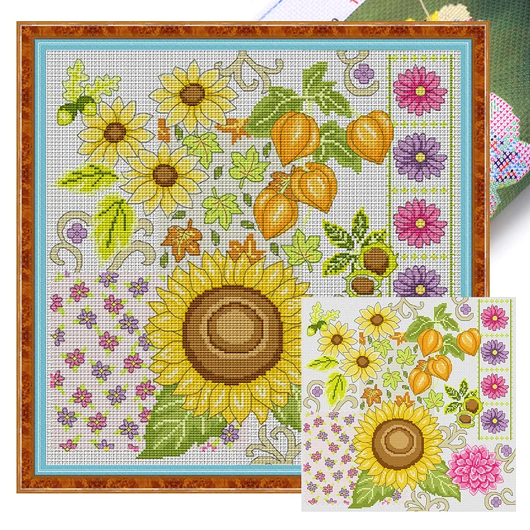 Spring Brand  Flowers - Printed Cross Stitch 11CT