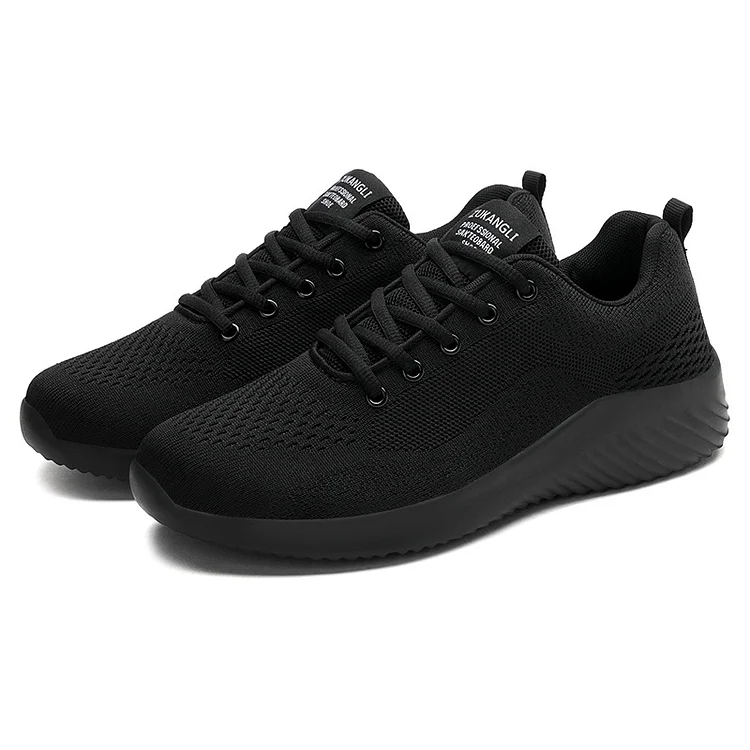 Demandernyc  2025 Women Casual Shoes Breathable Walking Mesh Lace Up Flat Shoes Sneakers Women Tenis Feminino Black White