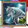 Wolf - 9CT Partial Beaded Cross Stitch Kit(39x39cm)