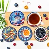 (US Only)6pcs US Flag DIY Diamond Painting Coasters Kits with Holder for Adult Beginner