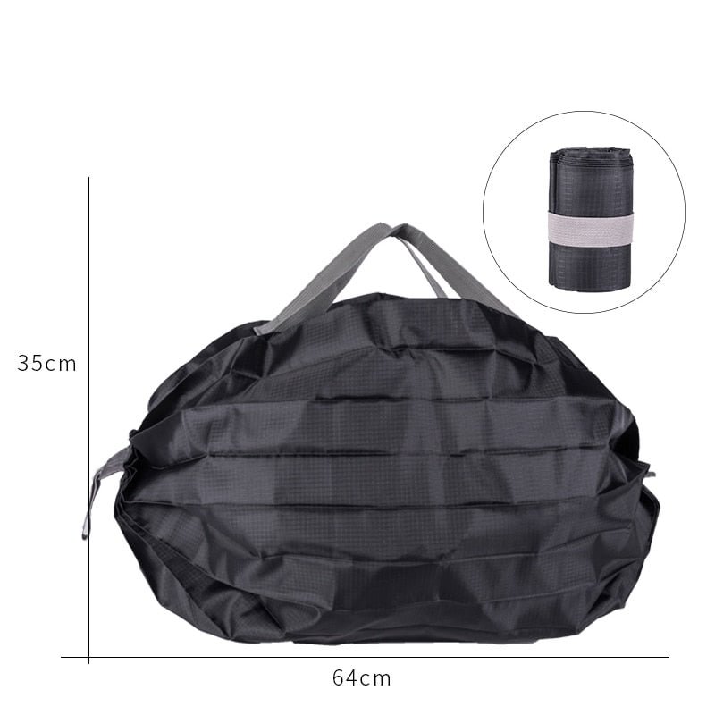 MABULA Small Reusable Shopping Compact Easy Foldable Tote Bag Waterproof Eco-Friendly Grocery Handbag Durable Washable
