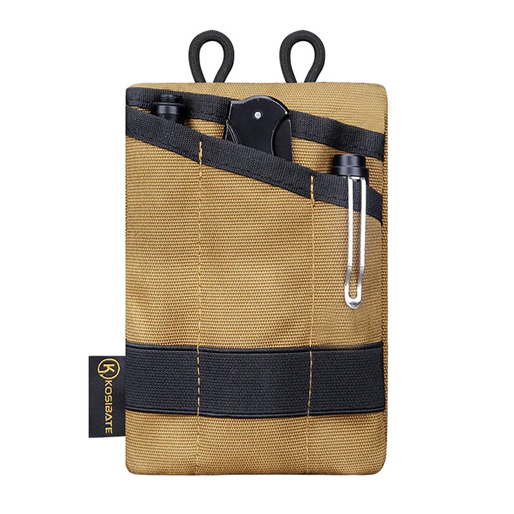 Mini EDC Pouch Sundries Bag Multifunctional Storage Bag Purse (Khaki)