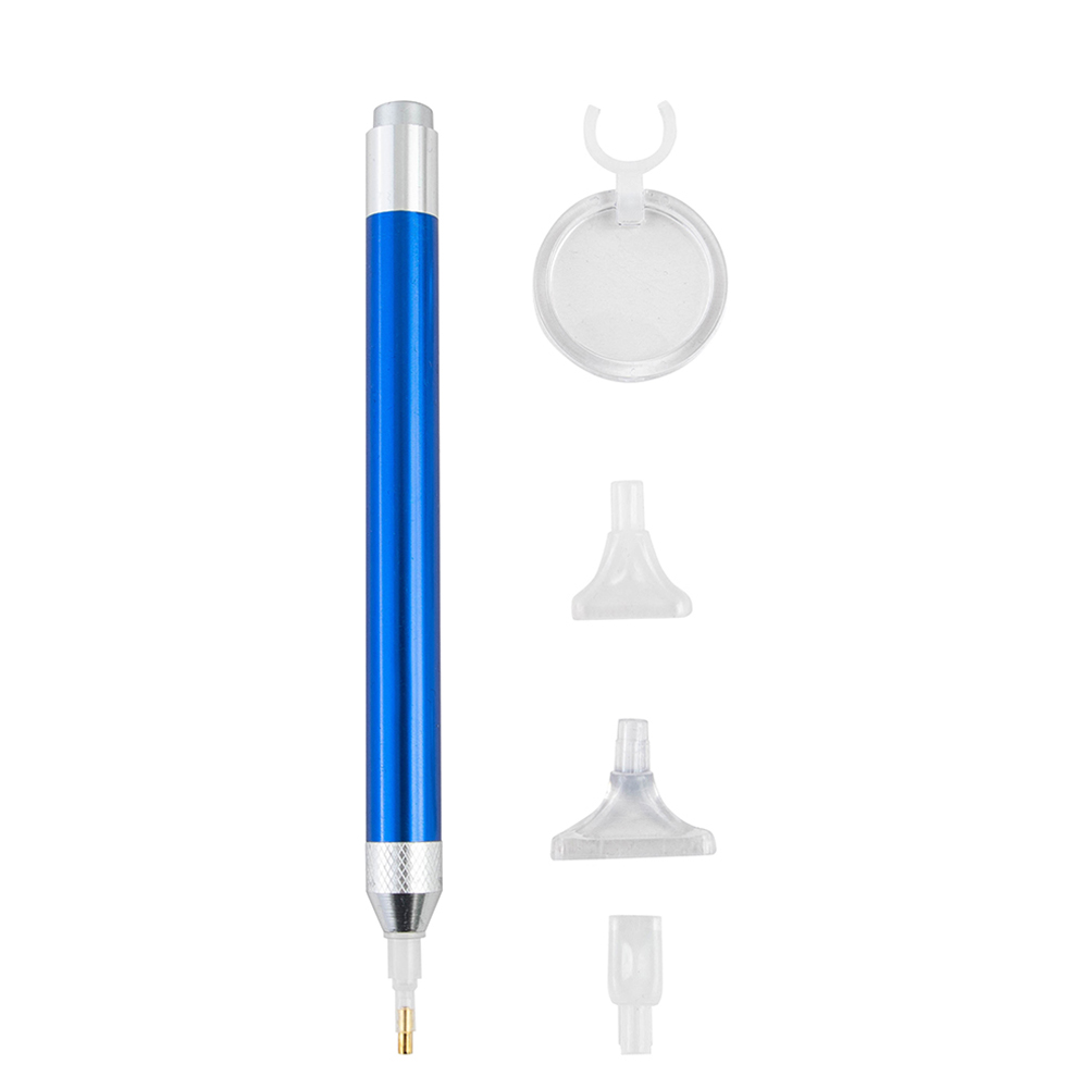 

1 Set DIY Diamond Painting Tool Pen LED Point Drill Pen w/Magnifier (Blue), 501 Original