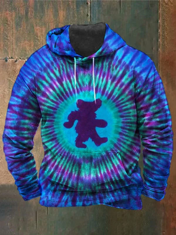 Unisex Bear Print Heavyweight Hoodies