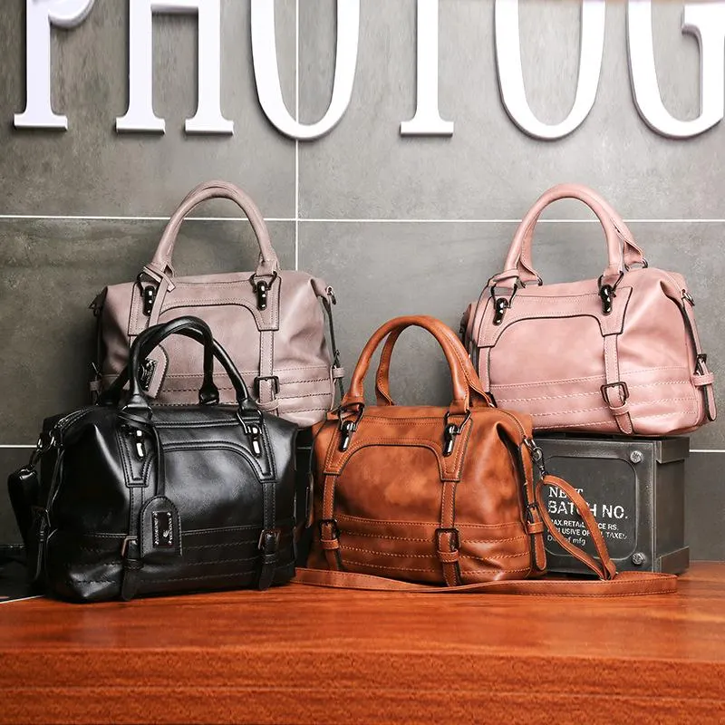 Handbag women's soft face solid color single shoulder diagonal large bag