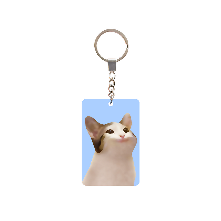 Funny Cat Kitty Mouth Open Keychain SP18328