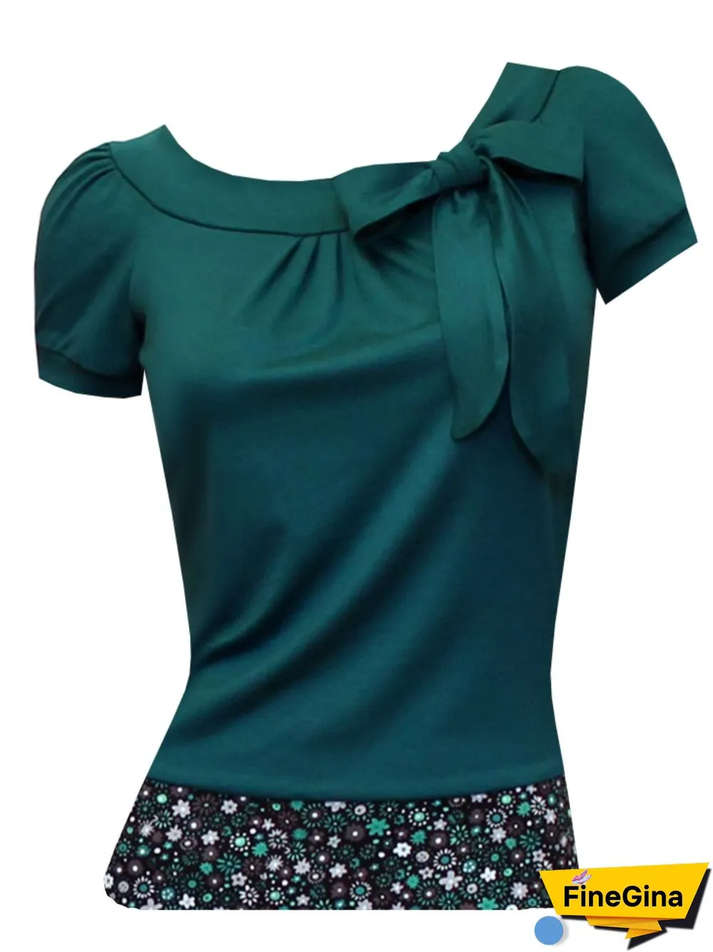 Casual Short Sleeve Round Neck Plus Size Printed Tops