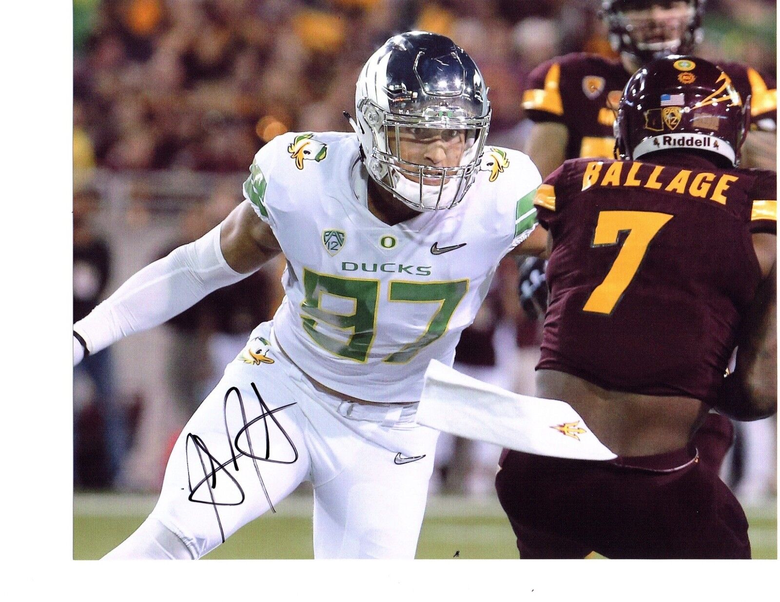 Jalen Jelks Oregon Ducks signed autographed 8x10 football Photo Poster painting 2019 NFL Draft