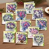 12Pcs Bouquet DIY Diamond Painting Greeting Card Kit for Adults Holiday Gifts