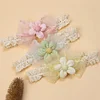5PCS Adorable Flower Gauze Bowknot Knitting Head Bands for Babies