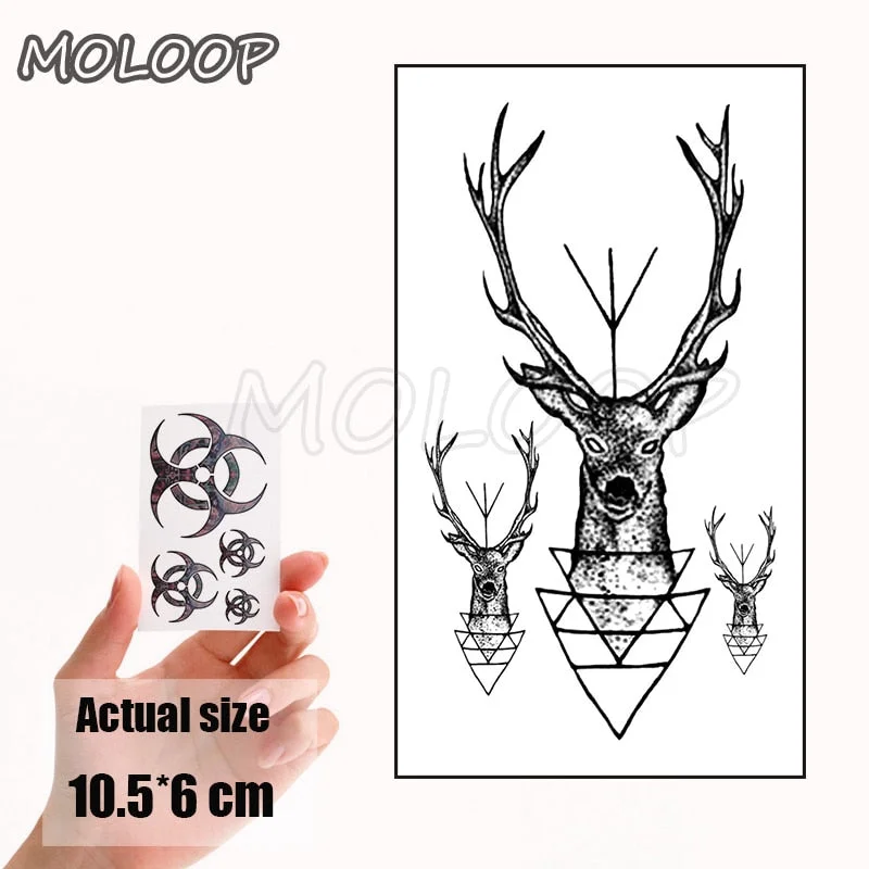 Tattoo Sticker Little Half Face Cat Element Small Animal Flower Water Transfer Temporary Fake Body Art Tatoo for Kid Girl Boy