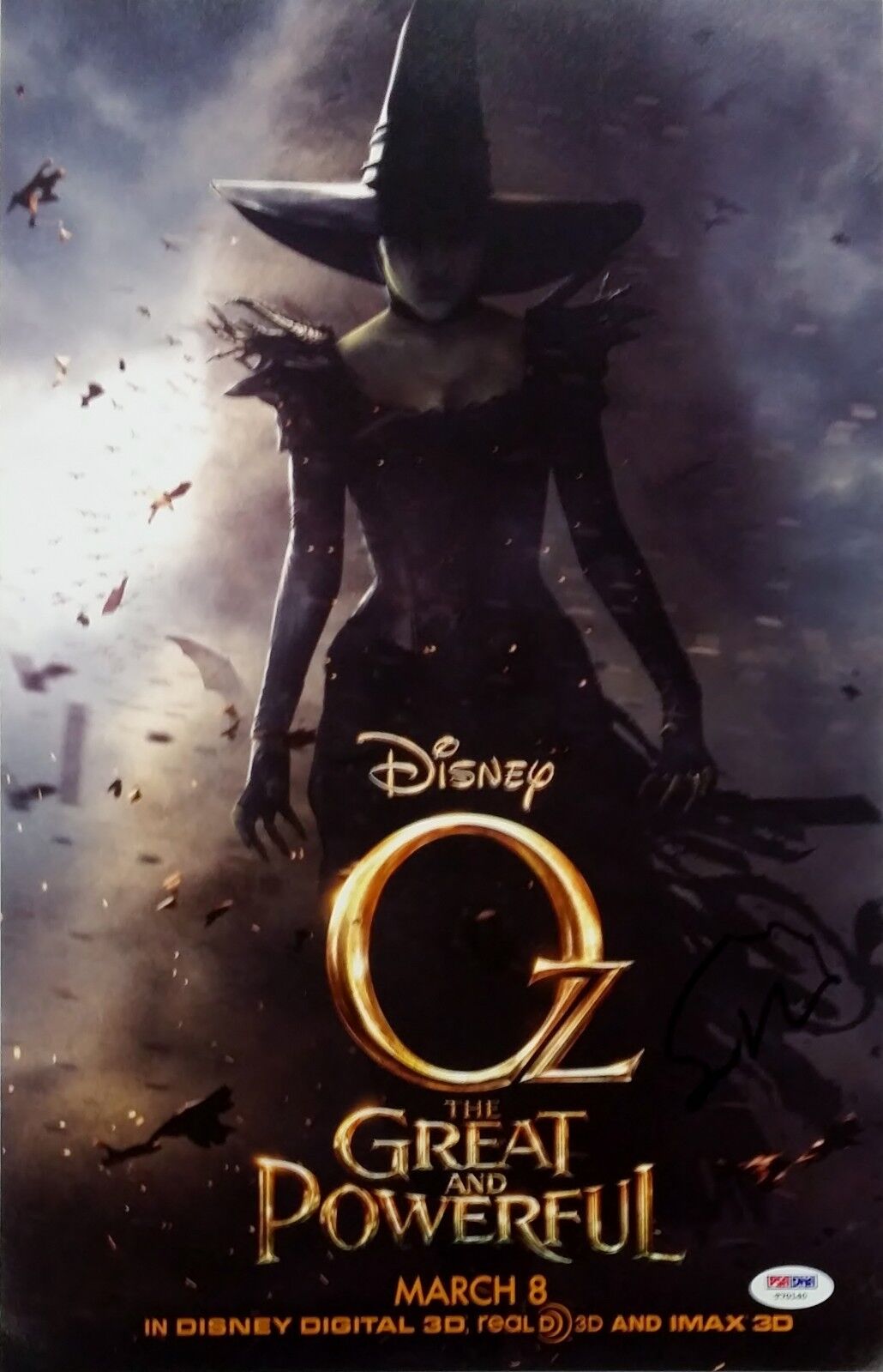 Disney director Sam Raimi OZ The Great And Powerful signed 11x17 Photo Poster painting PSA COA