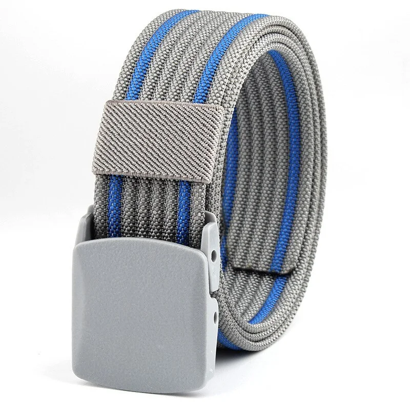 High-quality new canvas belt men's and women's universal belt metalless military training smooth buckle combat belt Width 3.8 cm