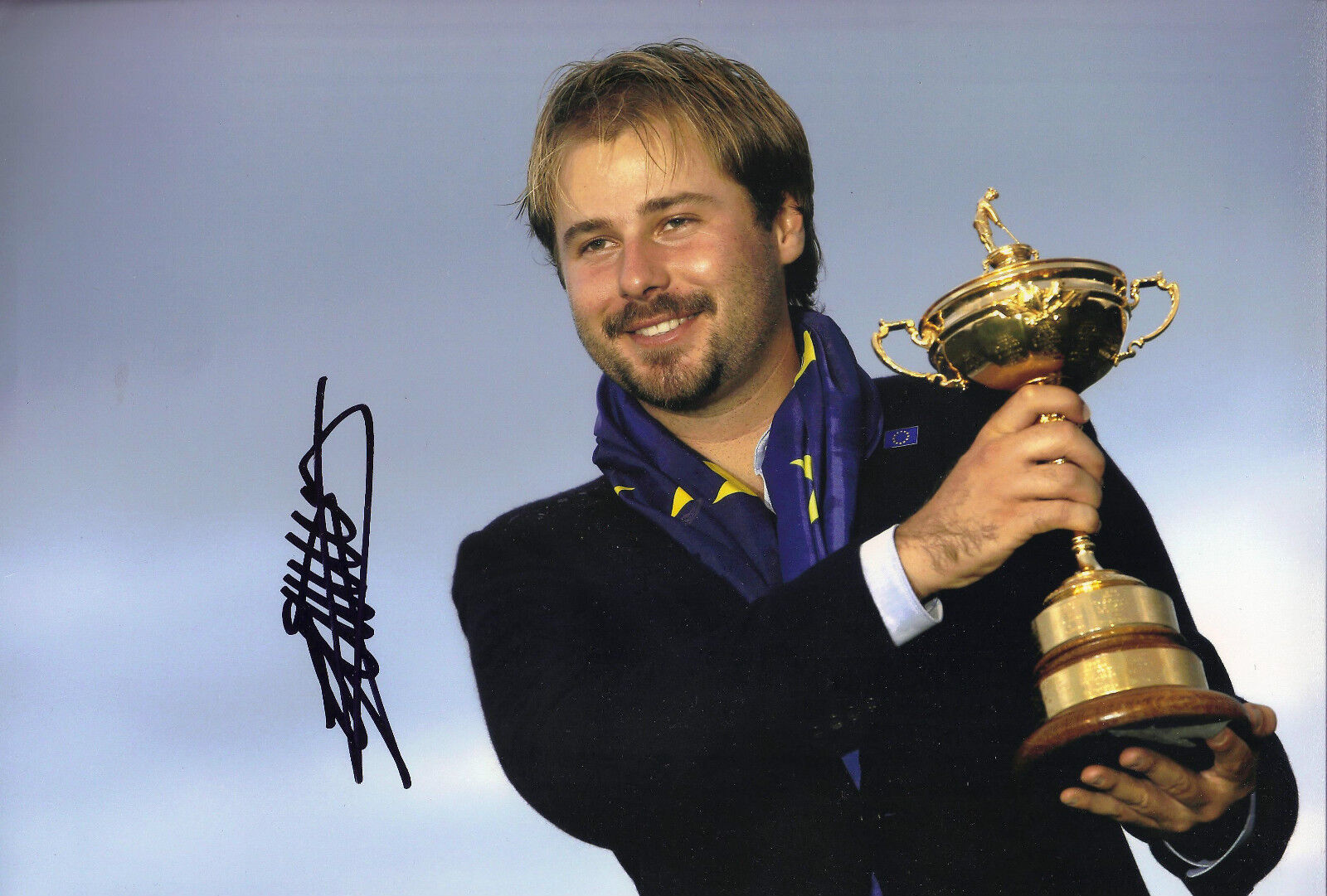 Victor Dubuisson Signed 12X8 Photo Poster painting 2014 RYDER CUP AFTAL COA (3098)