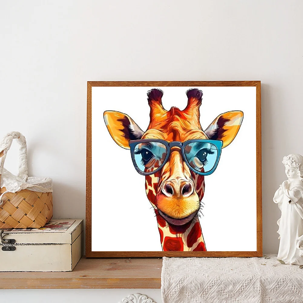 Diamond Painting - Full Round Drill - Giraffe(Canvas|30*30cm)
