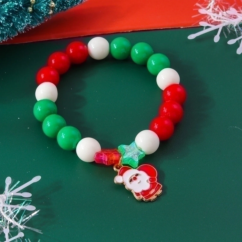 Cute Christmas Streetwear Christmas Hat Christmas Tree Alloy Bracelets