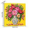 Framed Peony Vase -  DIY Button Art Painting Kit for Creativity DIY Pearl Dot Crafts for Gift Home Wall Decor 30*30CM