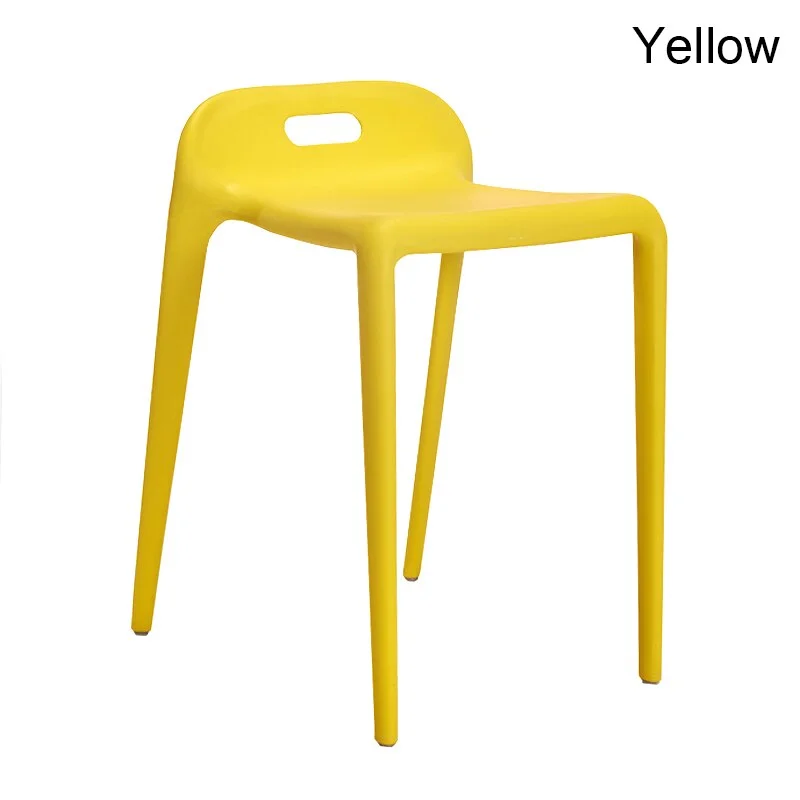 Nordic Minimalism Plastic Stool Dining Chairs Modern Restaurant Dining Rooms Furniture Living Room Bedroom Plastic Dining Stool
