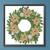 >SALE<5D DIY Partial Special Shaped Drill Diamond Painting Xmas Wreath Decor 30x30cm