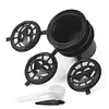 3pcs Refillable Reuse Coffee Capsule Filters for Nespresso Machine (Black)