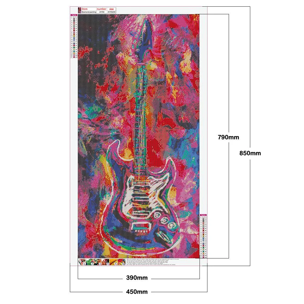 Diamond Painting - Full Round Drill - Guitar (85*45cm)