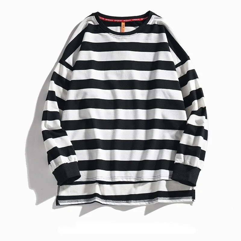 BOLUBAO Casual Brand Men's Long Sleeve T-Shirt Men Comfortable Wild Stripe T-Shirts Male Casual Bottoming Tee Shirt Tops