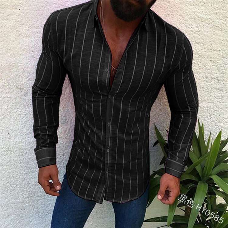 Casual Fashion T-shirt with Stripe Long Sleeve Shirt