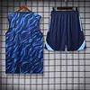 2025/2026 Real Madrid Pre-Match Training Blue Vest+Shorts Football1:1 Thai Quality