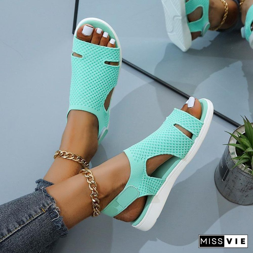 Elastic Multicolor Women Leisure Summer Sandals