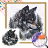 (45*45cm)Wolf - Round Partial AB Drill Diamond Painting