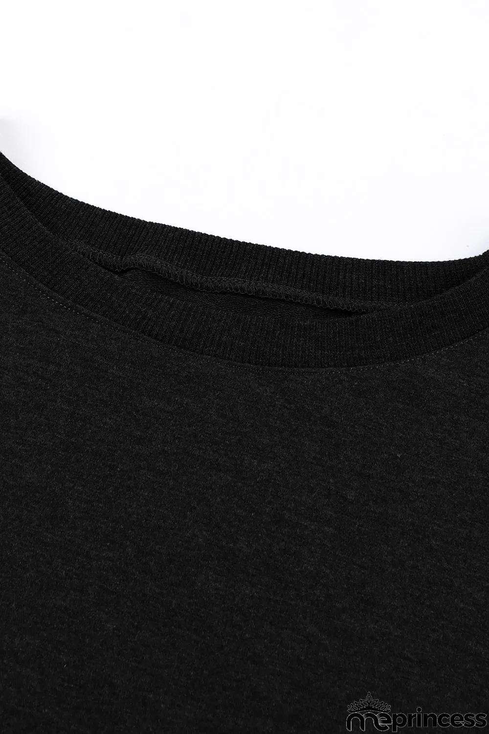 Black Wash Fleece Pullover Sweatshirt