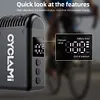 Electric Bike Tire Pump 100 PSI Tire Inflator for Road Bike Mountain Bike E-Bike