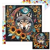Diamond Painting -DIY Full Square Drill Indian Wolf(45*45CM)