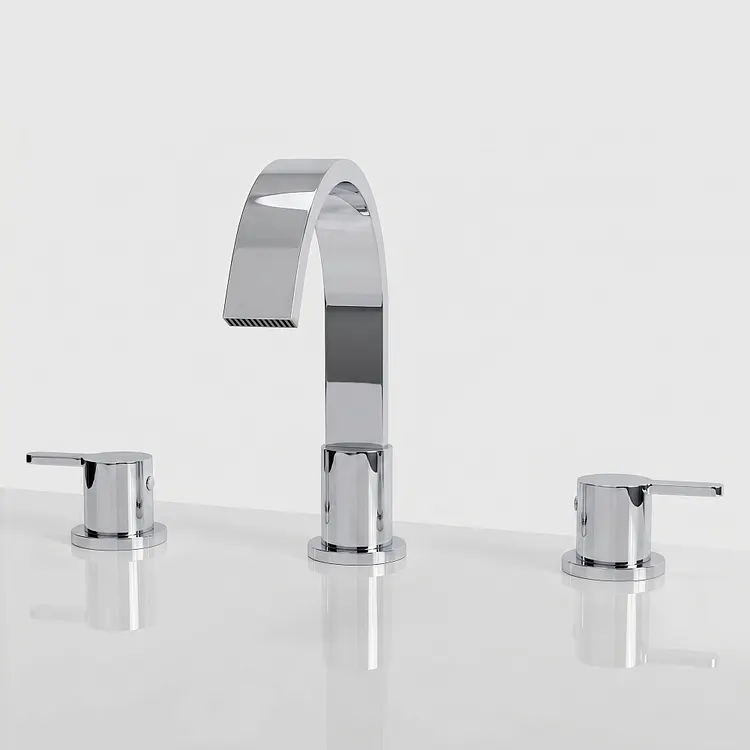 EVERSTEIN Widespread Bathroom Basin Faucet 7.95'' H, Chrome