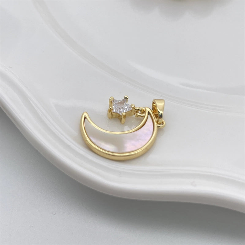 1 Piece Copper Moon Pendant Jewelry Accessories