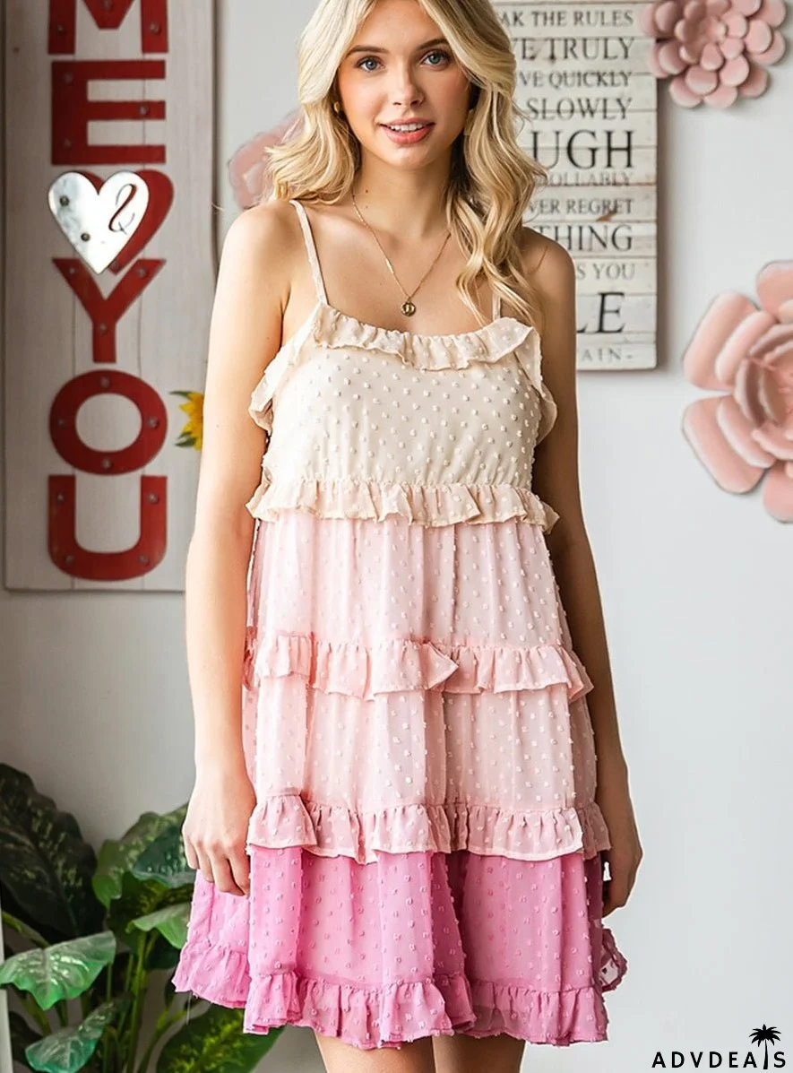 Loose Dress with Color Matching