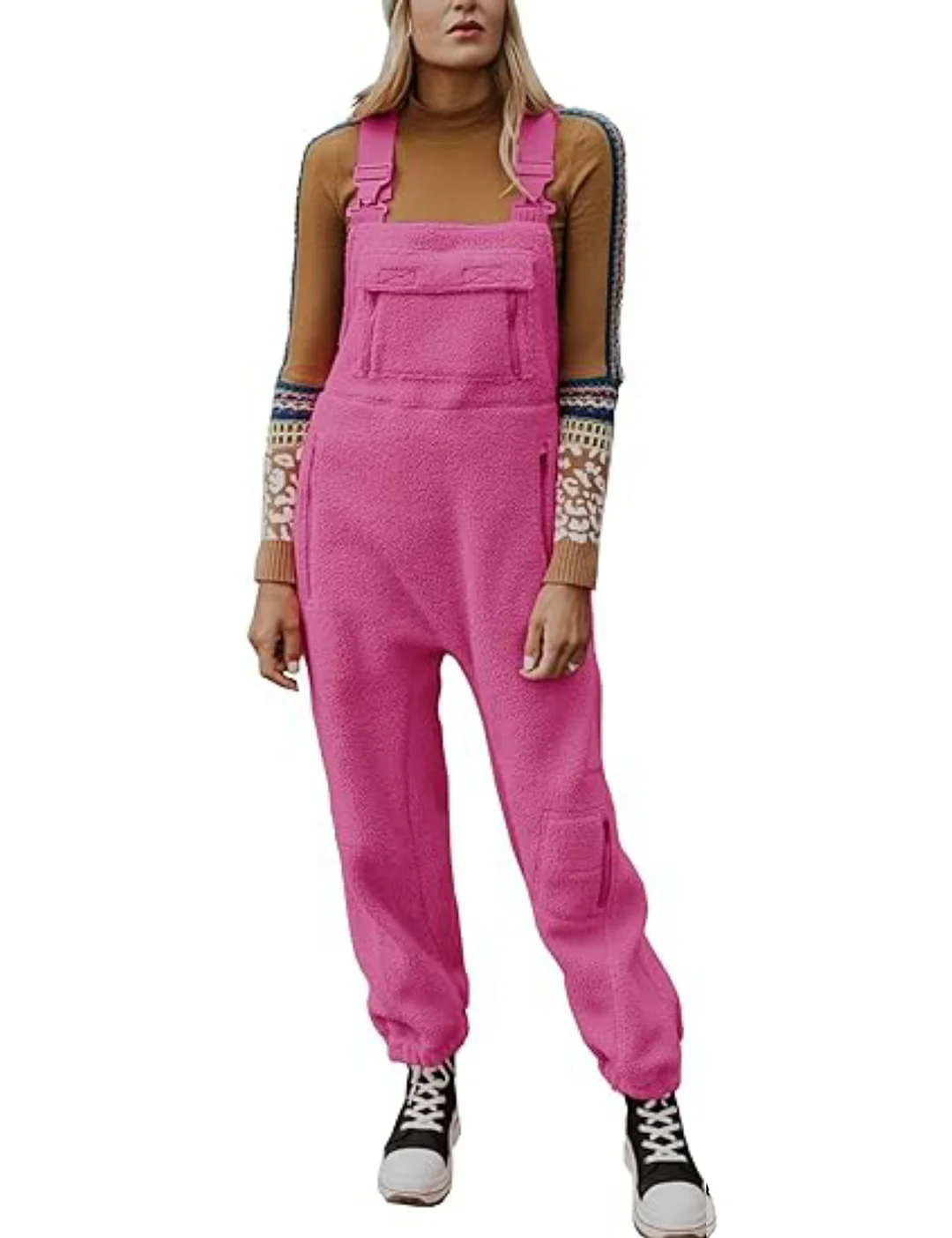 Women's Fleece Warm Overalls Loose Casual Jumpsuits (Buy 2 Free Shipping)