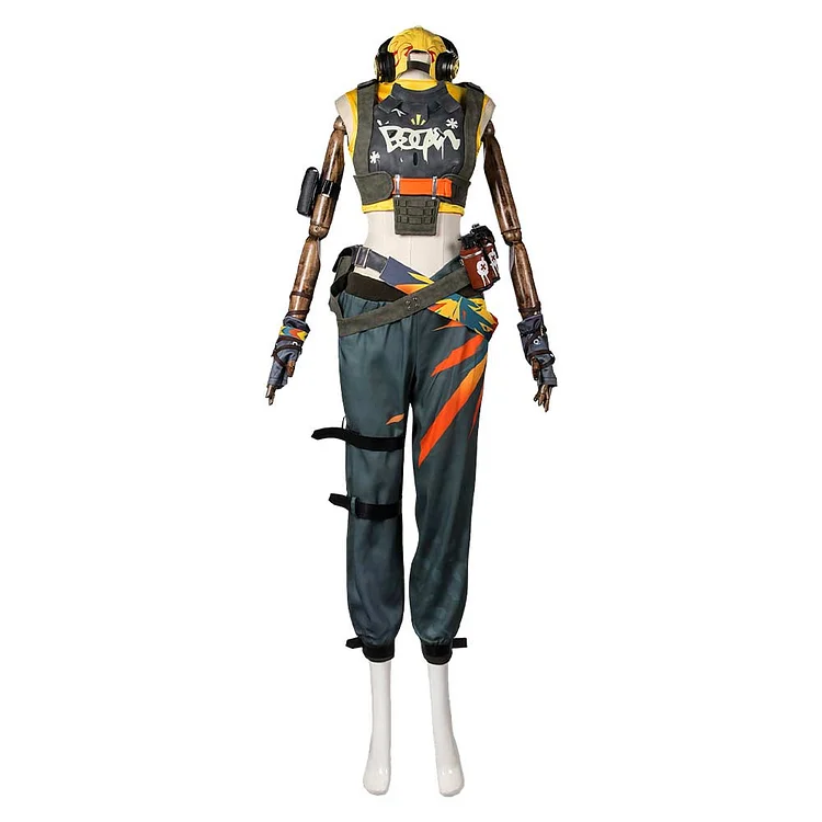 Valorant Raze Green Full Set Outfits Cosplay Costume
