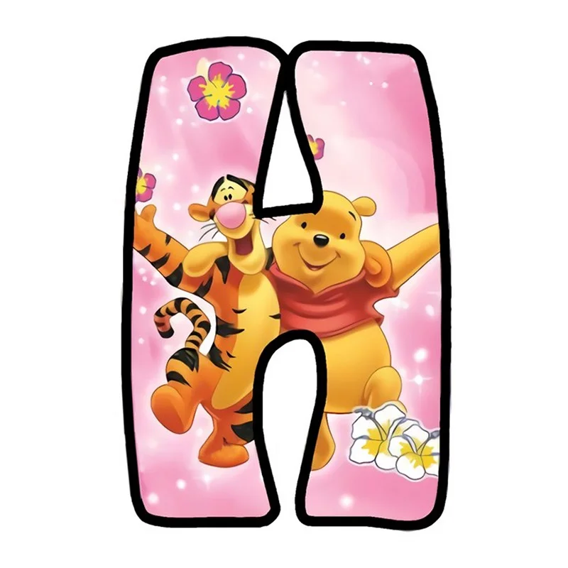 Full Round Diamond Painting 30*30cm - Winnie The Pooh Letter H