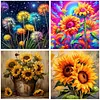 (4-Pack)Flower-Full Round Diamond Painting 30*30CM