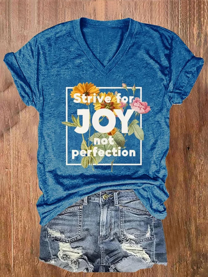 Women's Self Love Girl Tour Print V-Neck Casual T-Shirt socialshop