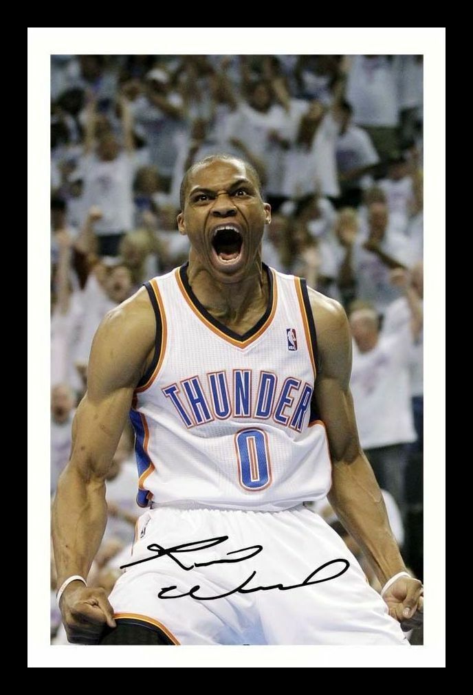 Russell Westbrook - Oklahoma City Thunder Autograph Signed & Framed Photo Poster painting