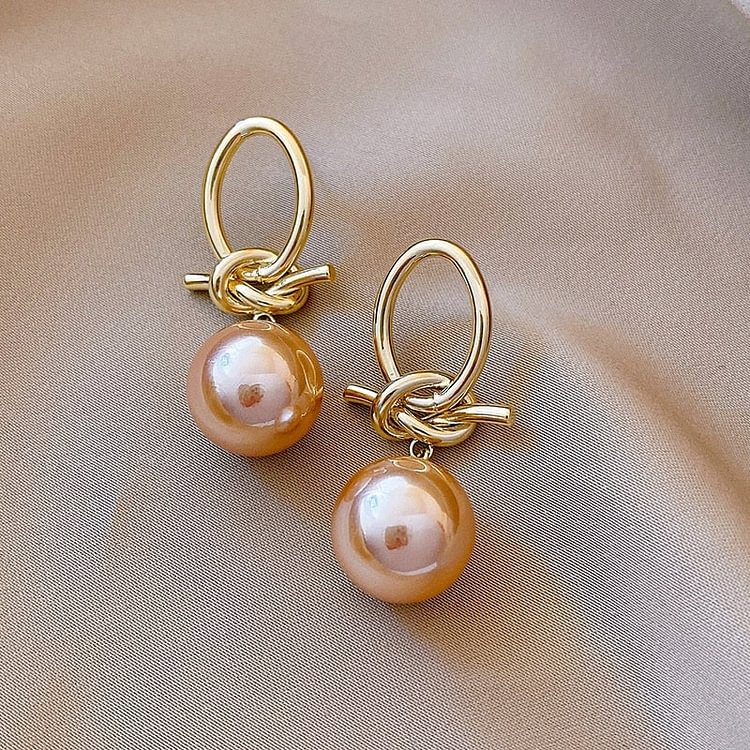 Knotted Pearl Earrings