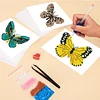 12pcs Butterfly 5D DIY Square Drill Diamond Painting Kits for Adults Beginners Home Decor Diamonds Paintings Gem Art 5.91x7.09in